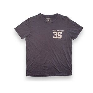 True Religion Mens Gray Shirt Top Graphic #35 Large N1
